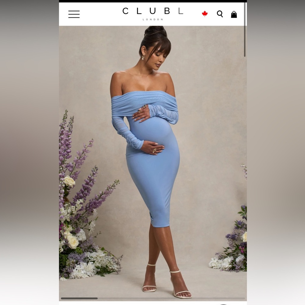 Maternity dress in blue